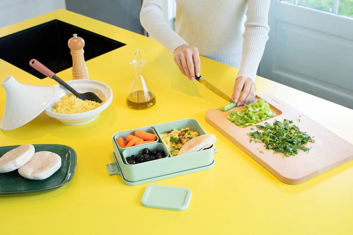 Brabantia Make & Take Bento Lunchbox Incl Bentobox- Large - Kunststof - Jade Green 16 Brabantia Make & Take Bento Lunchbox Incl Bentobox- Large - Kunststof - Jade Green - Afbeelding 14