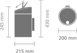 Brabantia Slide Bin Prullenbak - 5 L - Matt Black 12 Brabantia Slide Bin Prullenbak - 5 L - Matt Black -Brabantia 1200x829