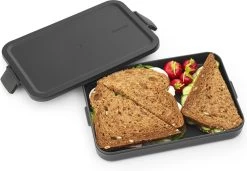 Brabantia Make & Take Lunchbox - Plat - Kunststof - Dark Grey -Brabantia 1200x833