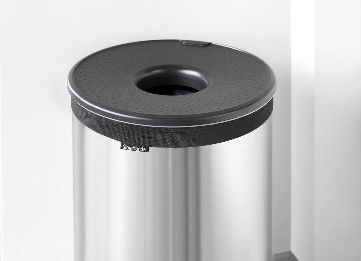 Brabantia Wasmand - 60 L - Matt Steel Met Kunststof Deksel 4 Brabantia Wasmand - 60 L - Matt Steel Met Kunststof Deksel - Afbeelding 2