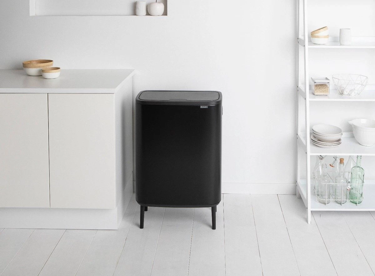 Brabantia - Bo Touch Bin Hi 60 L Matt Black 5 Brabantia - Bo Touch Bin Hi 60 L Matt Black - Afbeelding 3