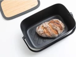 Brabantia Nic Broodtrommel - Met Bamboe Deksel - Dark Grey -Brabantia 1200x897 1