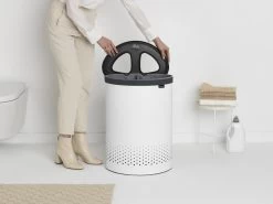 Brabantia Wasmand Met Deksel - 55 L - White / Dark Grey Kunststof Deksel -Brabantia 1200x900 138