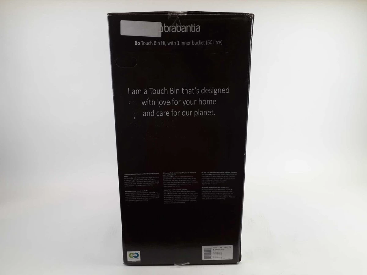 Brabantia - Bo Touch Bin Hi 60 L White 8 Brabantia - Bo Touch Bin Hi 60 L White - Afbeelding 6