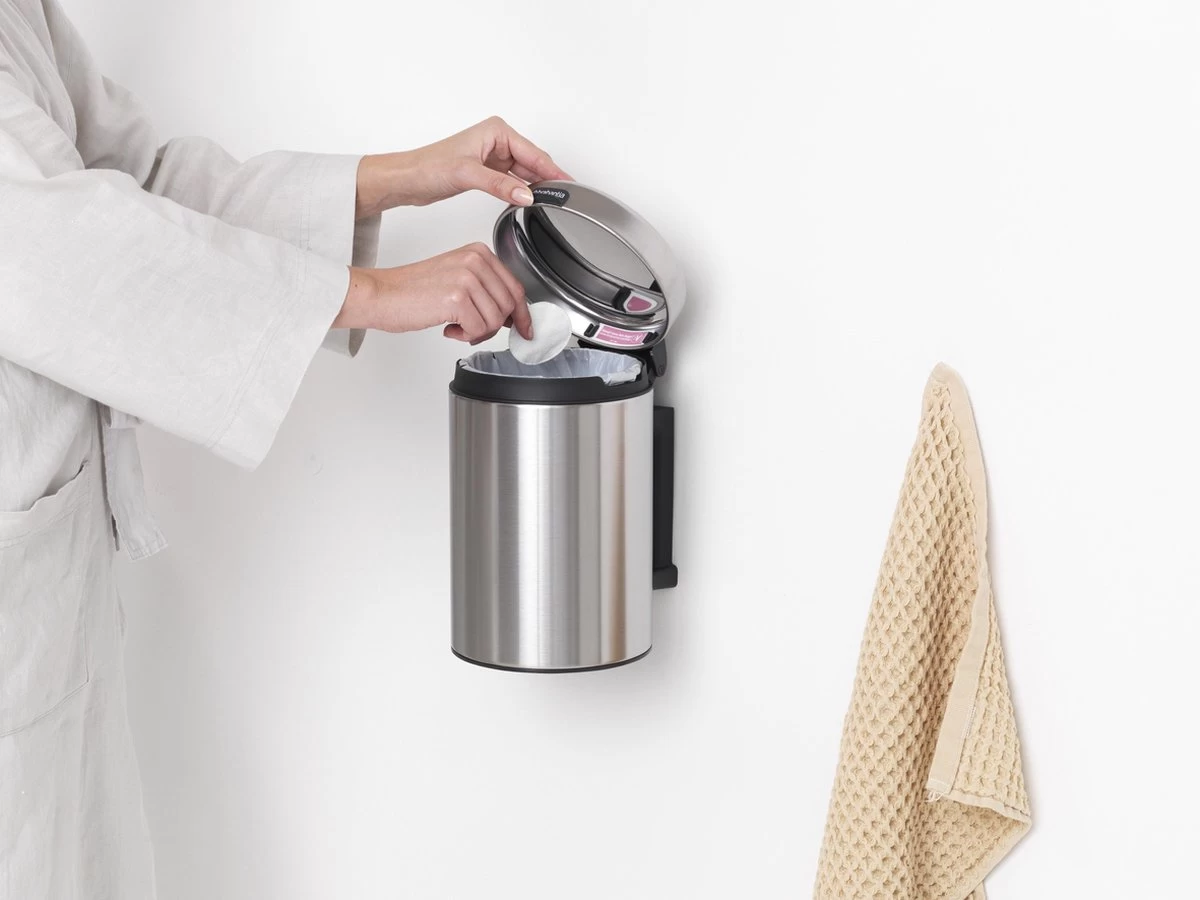 Brabantia NewIcon Wandprullenbak - 3 L - Matt Steel 11 Brabantia NewIcon Wandprullenbak - 3 L - Matt Steel - Afbeelding 9