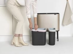 Brabantia Afvalemmer Bo Touch Bin Champagnekleur, 11 + 23 L -Brabantia 1200x900 64