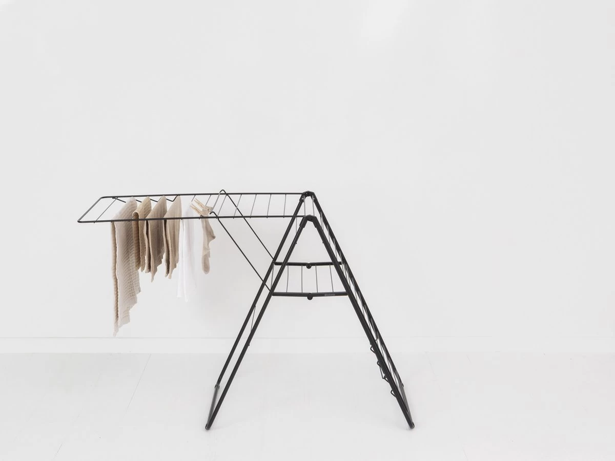 Brabantia HangOn Droogrek Inklapbaar - 25 Meter - Matt Black 8 Brabantia HangOn Droogrek Inklapbaar - 25 Meter - Matt Black - Afbeelding 6