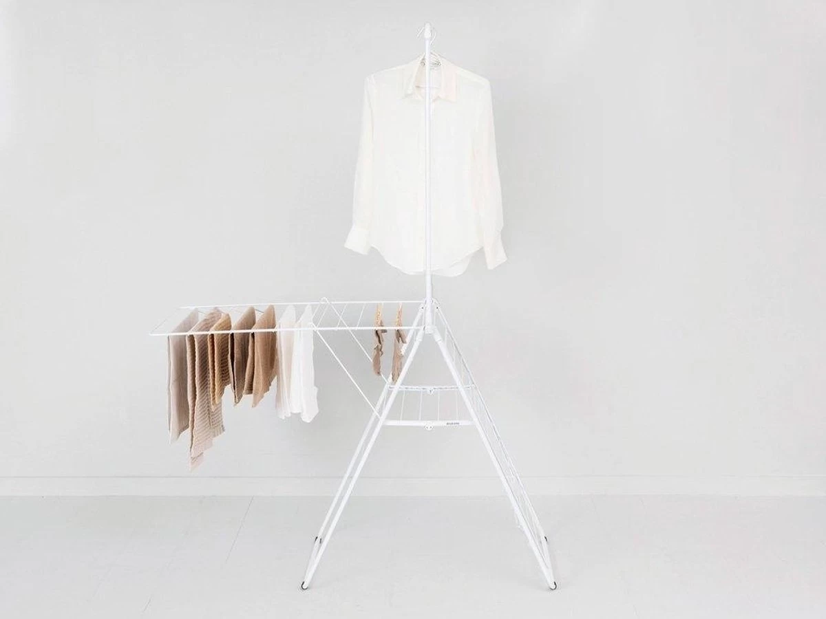 Brabantia HangOn Droogrek Inklapbaar - 25 Meter - Met Stang - White 21 Brabantia HangOn Droogrek Inklapbaar - 25 Meter - Met Stang - White - Afbeelding 19