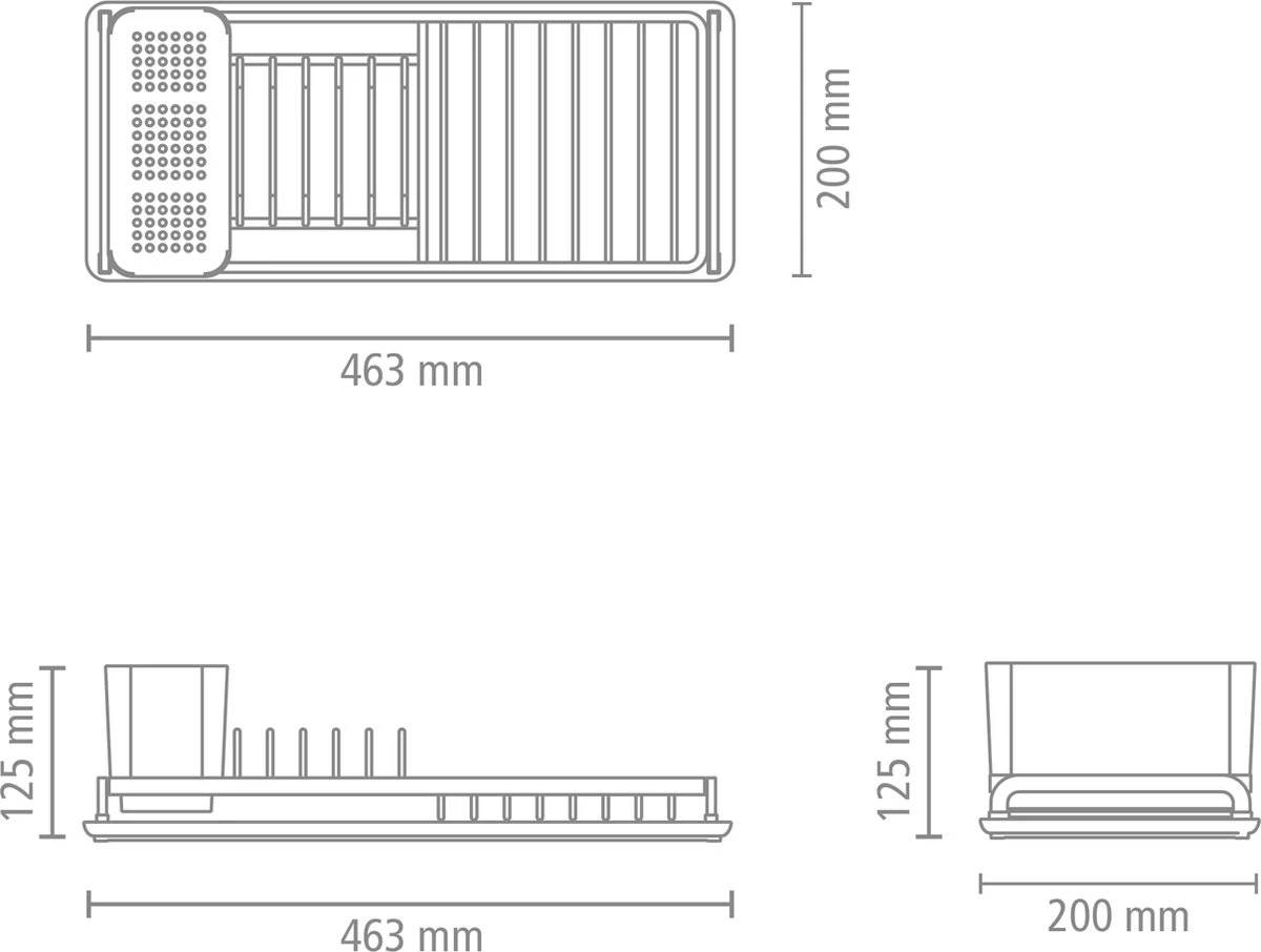 Brabantia SinkSide Afdruiprek Compact - Mid Grey 10 Brabantia SinkSide Afdruiprek Compact - Mid Grey - Afbeelding 9