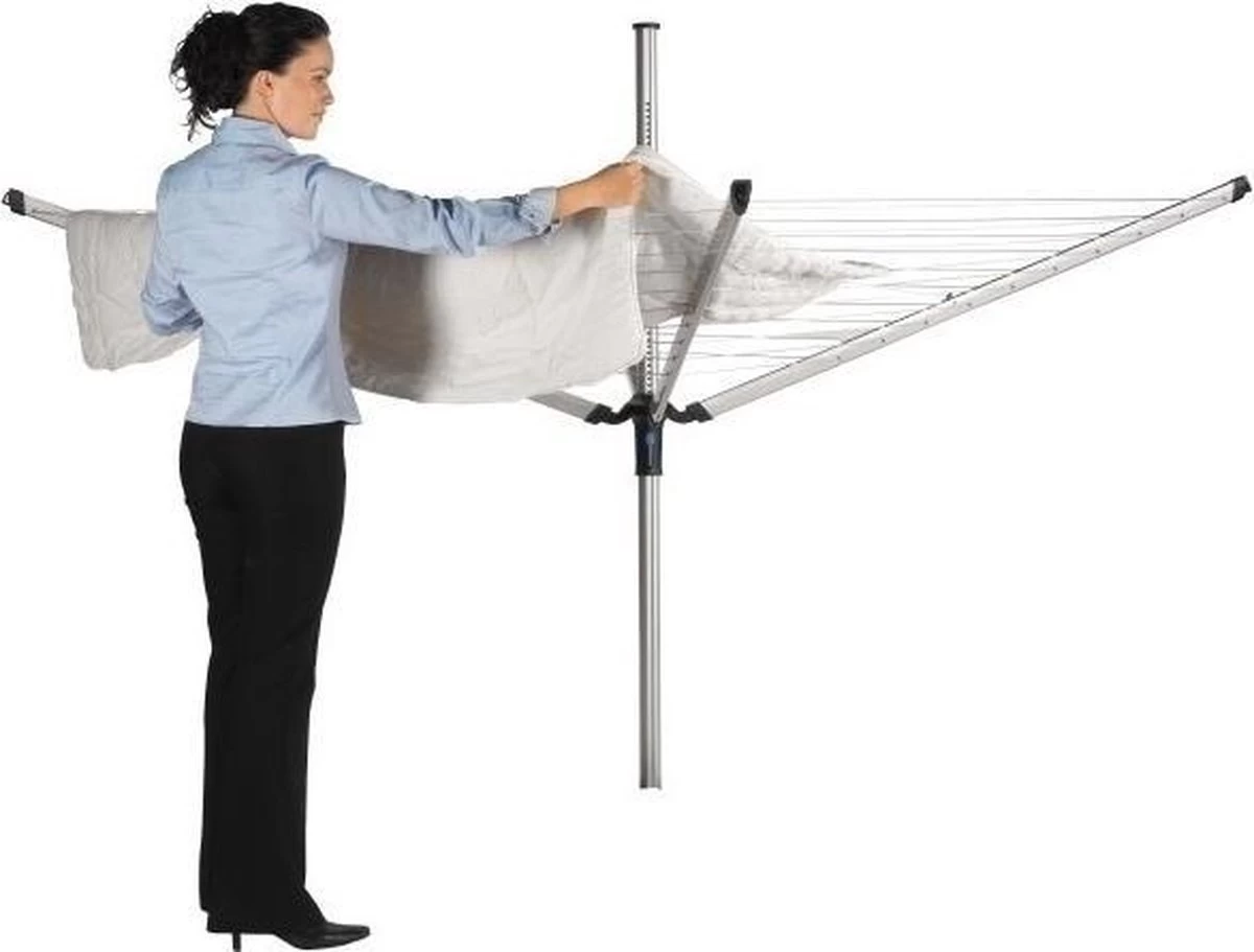 Brabantia Lift-O-Matic Advance Droogmolen Met Grondanker, Beschermhoes En Wasknijpertasje - 50 M - Metallic Grey 17 Brabantia Lift-O-Matic Advance Droogmolen Met Grondanker, Beschermhoes En Wasknijpertasje - 50 M - Metallic Grey - Afbeelding 15