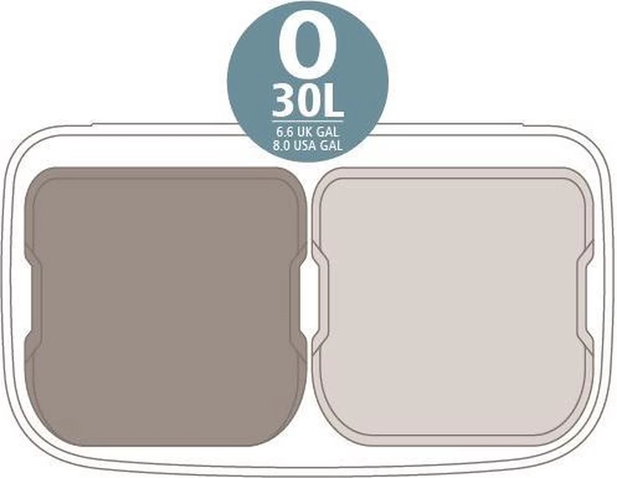 Brabantia Bo Touch Bin Prullenbak - 2 X 30 L - White 6 Brabantia Bo Touch Bin Prullenbak - 2 X 30 L - White - Afbeelding 4