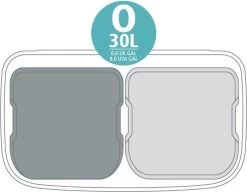 Brabantia Bo Touch Bin Prullenbak - 2 X 30 L - Metallic Mint -Brabantia 1200x935