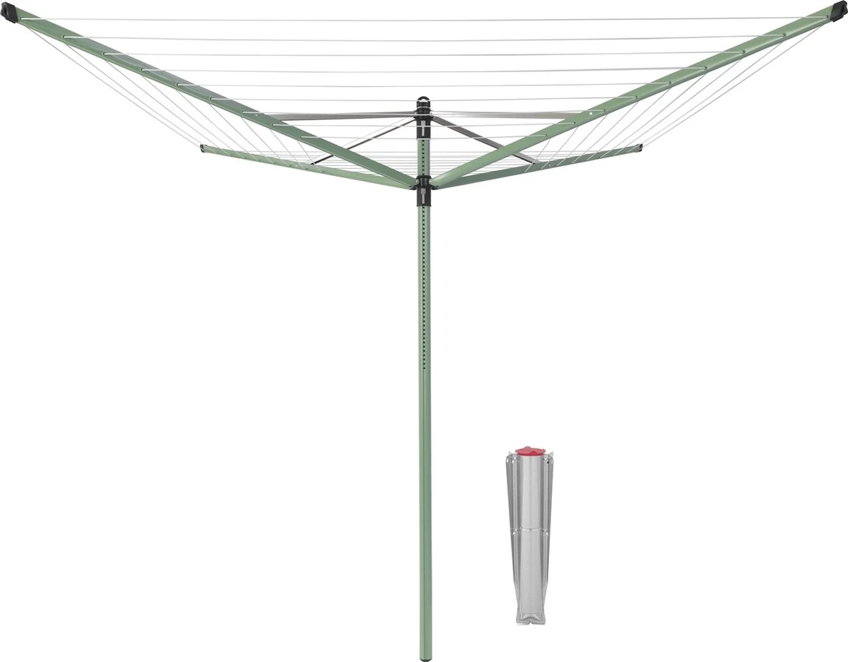 Brabantia Lift-O-Matic Droogmolen Met Grondanker - 50 M - Leaf Green 3 Brabantia Lift-O-Matic Droogmolen Met Grondanker - 50 M - Leaf Green