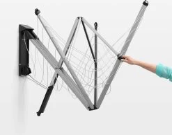 Brabantia WallFix Wanddroger - Met Beschermhoes - 24 M - Metallic Grey -Brabantia 1200x946