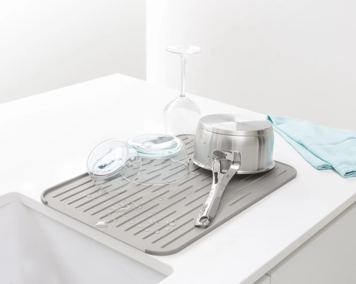 Brabantia SinkSide Afdruipmat - Siliconen - Mid Grey 5 Brabantia SinkSide Afdruipmat - Siliconen - Mid Grey - Afbeelding 3