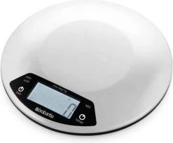 Brabantia Profile Keukenweegschaal - Rond - Met Kookwekker - RVS -Brabantia 1200x992 1