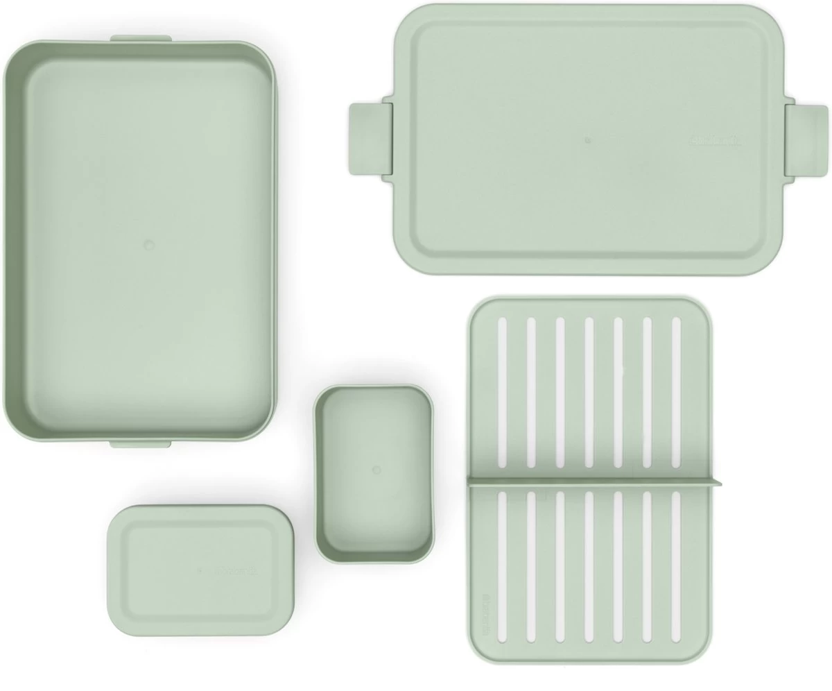 Brabantia Make & Take Bento Lunchbox Incl Bentobox- Large - Kunststof - Jade Green 9 Brabantia Make & Take Bento Lunchbox Incl Bentobox- Large - Kunststof - Jade Green - Afbeelding 7