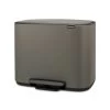 Brabantia Bo Pedaalemmer 11+23 Liter Platinum
