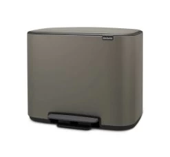 Brabantia Bo Pedaalemmer 11+23 Liter Platinum