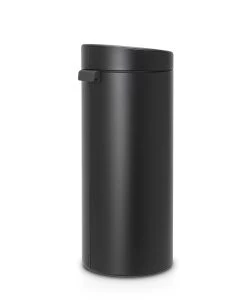 Brabantia Touch Bin 30 Liter Mineral Moonlight Black -Brabantia 128967 Product Shot Back 01