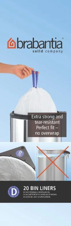 Brabantia PerfectFit Vuilniszakken - 15/20 L - Code D - 12 Rollen X 20 Stuks -Brabantia 377x1200