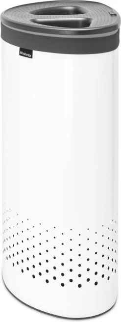 Brabantia Wasmand Met Deksel - 55 L - White / Dark Grey Kunststof Deksel -Brabantia 452x1200 3