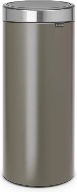 Brabantia Touch Bin Prullenbak - 30 L - Platinum / Matt Steel Fingerprint Proof Deksel