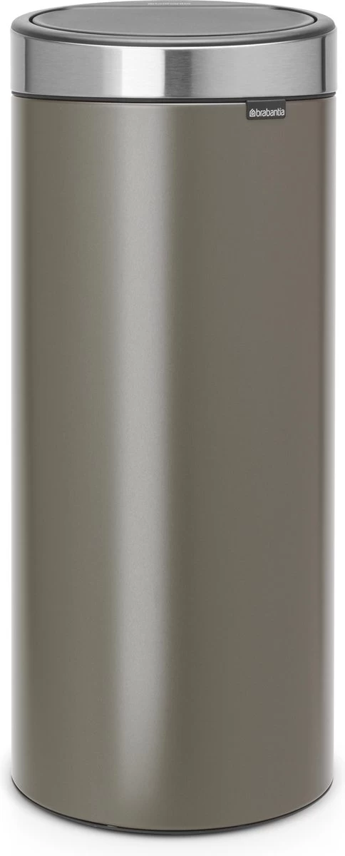 Brabantia Touch Bin Prullenbak - 30 L - Platinum / Matt Steel Fingerprint Proof Deksel 3 Brabantia Touch Bin Prullenbak - 30 L - Platinum / Matt Steel Fingerprint Proof Deksel