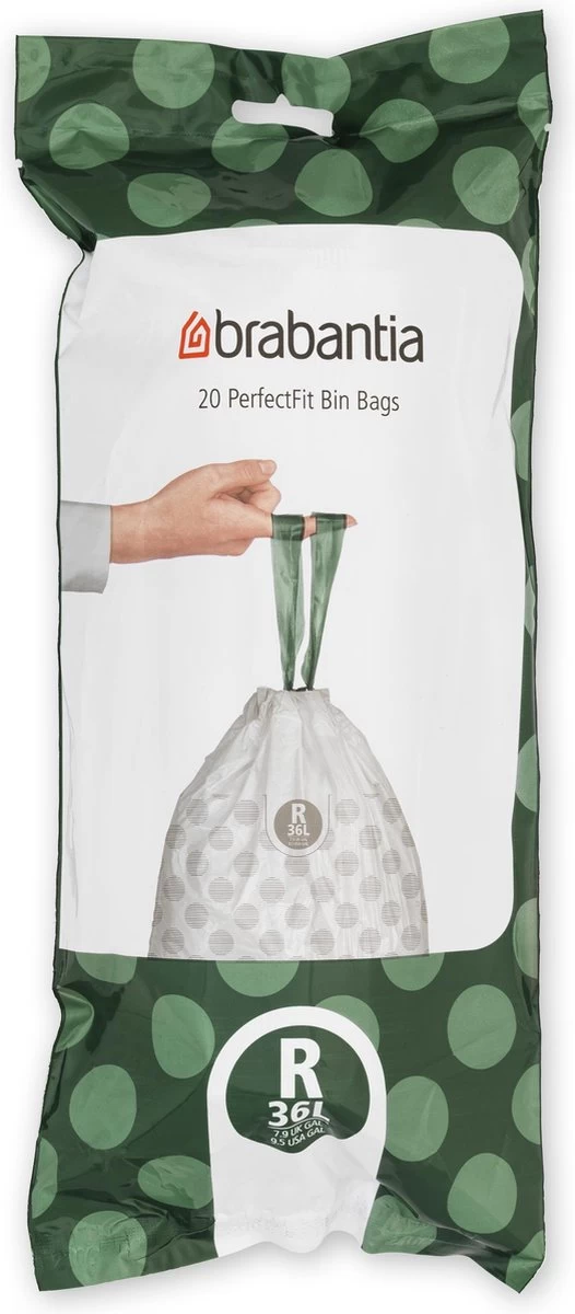 Brabantia PerfectFit Vuilniszakken - 36 L - Code R - 6 Rollen X 20 Stuks 5 Brabantia PerfectFit Vuilniszakken - 36 L - Code R - 6 Rollen X 20 Stuks - Afbeelding 3
