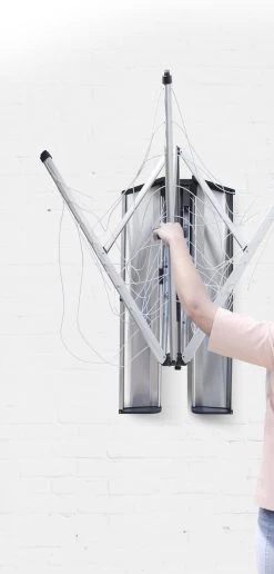 Brabantia WallFix Wanddroger - Met Opberg-/Beschermbox - 24 M - Metallic Grey -Brabantia 574x1200