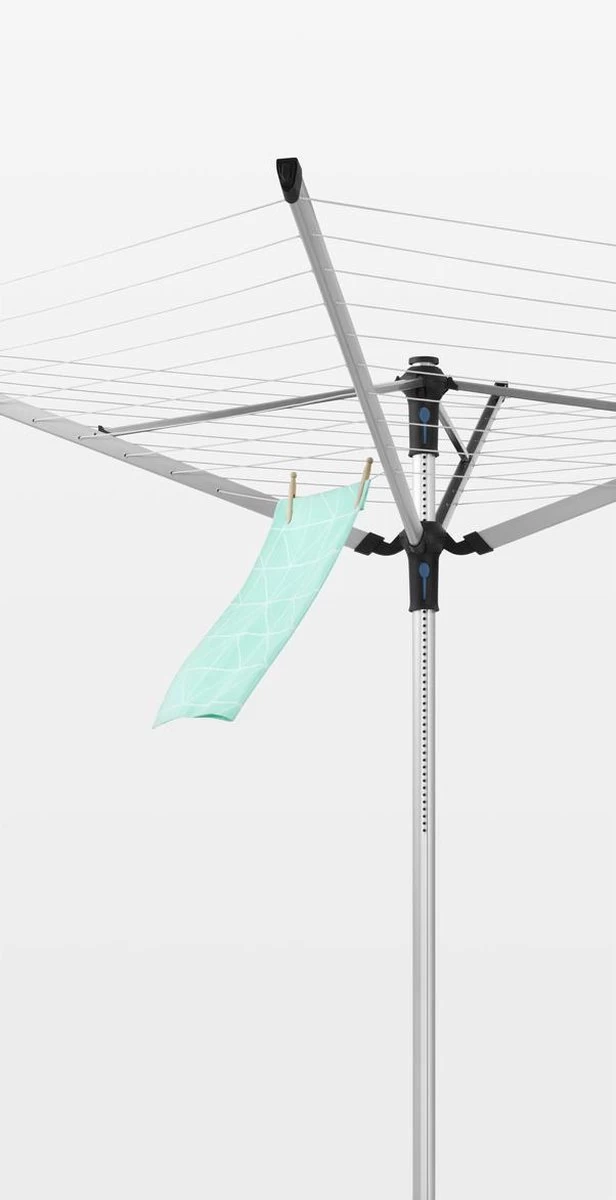 Brabantia Lift-O-Matic Advance Droogmolen Met Grondanker, Beschermhoes En Wasknijpertasje - 50 M - Metallic Grey 8 Brabantia Lift-O-Matic Advance Droogmolen Met Grondanker, Beschermhoes En Wasknijpertasje - 50 M - Metallic Grey - Afbeelding 6