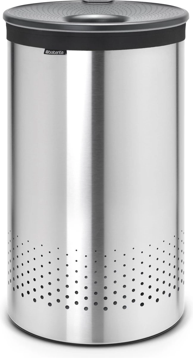 Brabantia Wasmand - 60 L - Matt Steel Met Kunststof Deksel 3 Brabantia Wasmand - 60 L - Matt Steel Met Kunststof Deksel