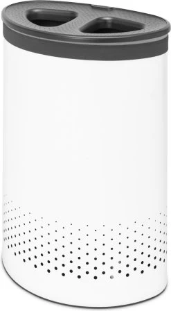 Brabantia Wasmand Met Deksel - 55 L - White / Dark Grey Kunststof Deksel -Brabantia 662x1200