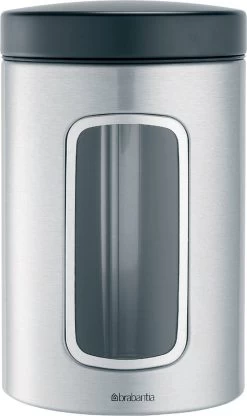 Brabantia Voorraadbus - 1,4 L - Matt Steel Fingerprint Proof / Matt Black Deksel - Met Venster 20 Brabantia Voorraadbus - 1,4 L - Matt Steel Fingerprint Proof / Matt Black Deksel - Met Venster -Brabantia 713x1200 2