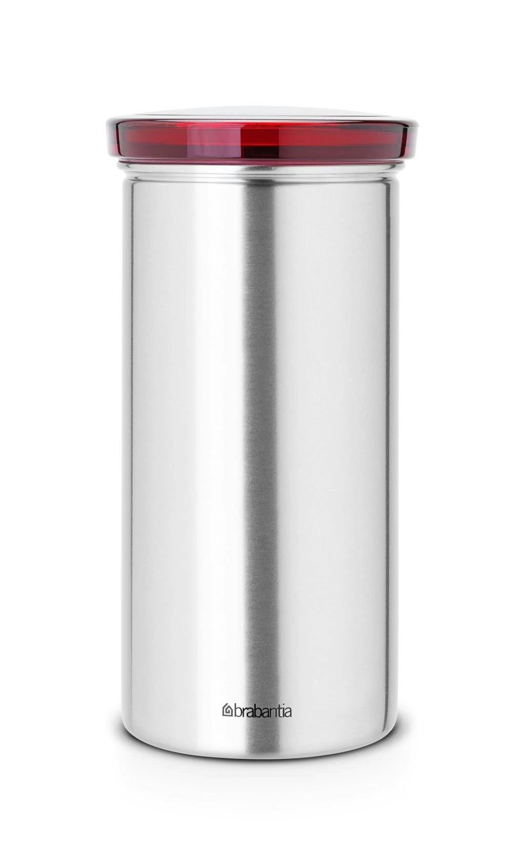 Brabantia Voorraadbus Voor Senseo Koffie En Theepads Matt Steel Fingerprint Proof Met Rode Deksel 3 Brabantia Voorraadbus Voor Senseo Koffie En Theepads Matt Steel Fingerprint Proof Met Rode Deksel