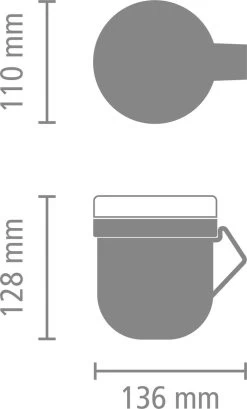 Brabantia Make & Take Soepbeker - 0,6 L - Kunststof - Dark Grey -Brabantia 725x1200