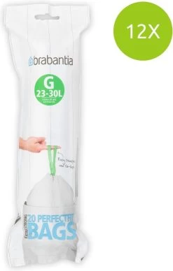 Brabantia PerfectFit Vuilniszakken - 23/30 L - Code G - 12 Rollen X 20 Stuks -Brabantia 764x1200 1