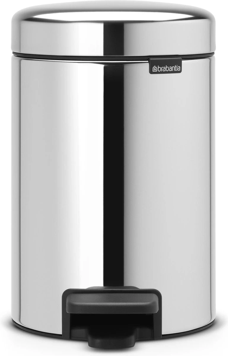 Brabantia NewIcon Prullenbak - 3 L - Brilliant Steel 3 Brabantia NewIcon Prullenbak - 3 L - Brilliant Steel
