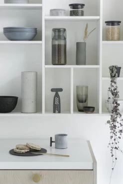 Brabantia Voorraadbussen Met Maatbeker Set Van 2 - 1,3 L - Dark Grey -Brabantia 799x1200 100