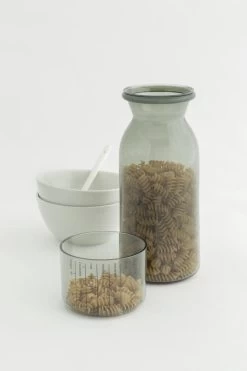 Brabantia Voorraadbussen Met Maatbeker Set Van 2 - 1,3 L - Dark Grey -Brabantia 799x1200 99