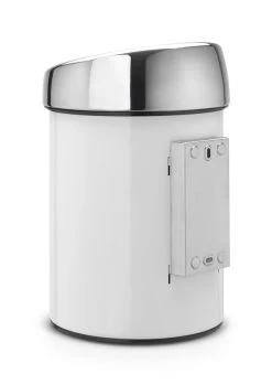Brabantia Touch Bin Prullenbak - 3 L - White / Brilliant Steel Deksel -Brabantia 849x1200 3