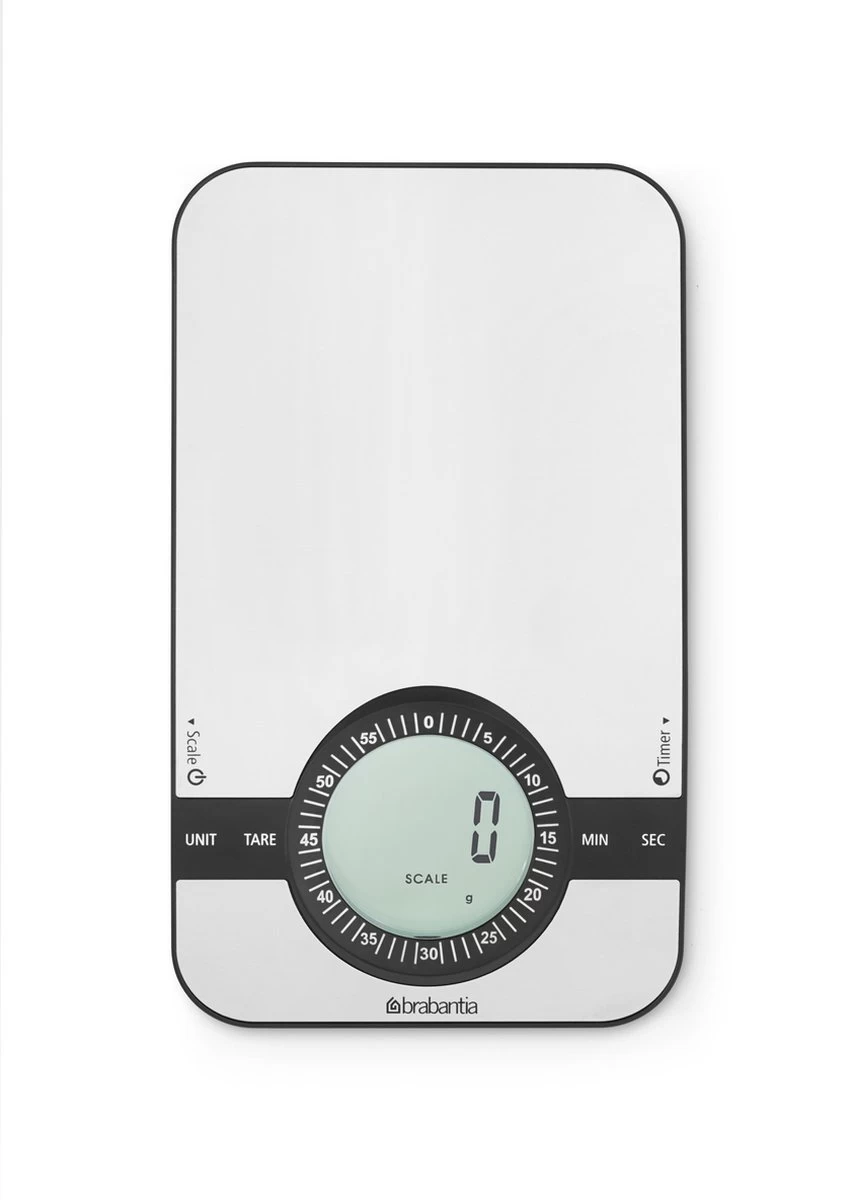 Brabantia Profile Keukenweegschaal - Rechthoekig - Met Kookwekker - RVS 15 Brabantia Profile Keukenweegschaal - Rechthoekig - Met Kookwekker - RVS - Afbeelding 13