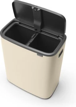 Brabantia Bo Touch Bin Prullenbak - 2 X 30 L - Soft Beige -Brabantia 858x1200 1