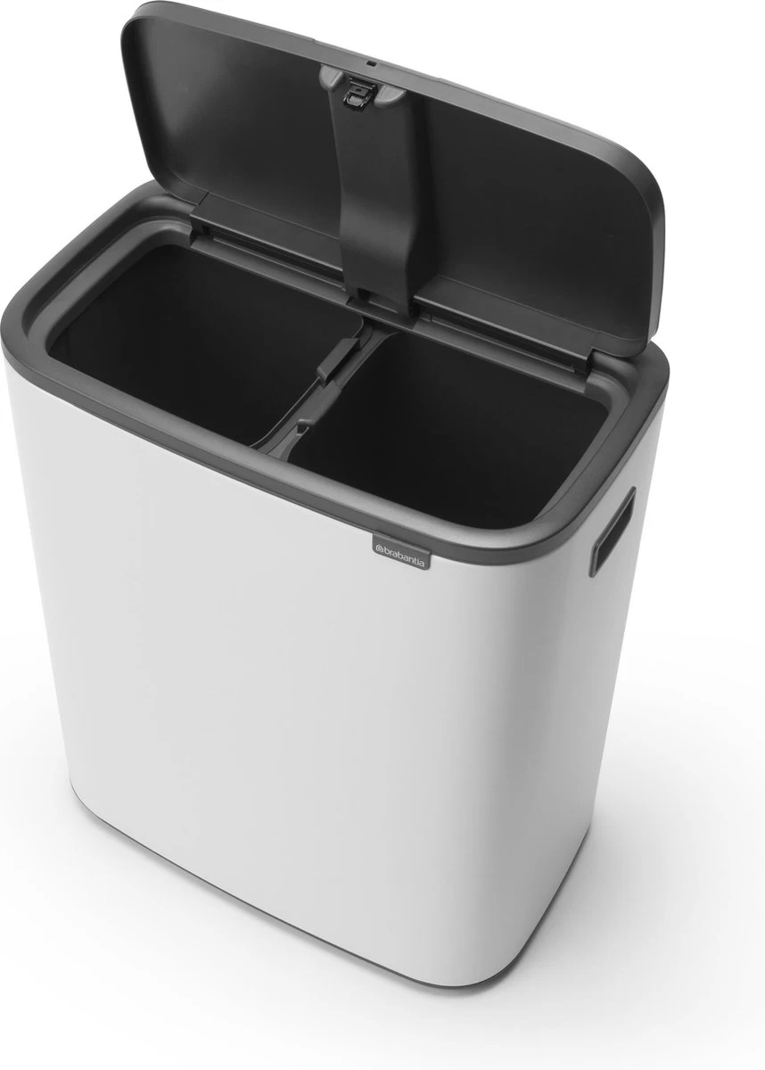 Brabantia Bo Touch Bin Prullenbak - 2 X 30 L - White 4 Brabantia Bo Touch Bin Prullenbak - 2 X 30 L - White - Afbeelding 2