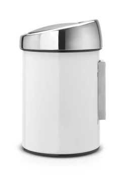Brabantia Touch Bin Prullenbak - 3 L - White / Brilliant Steel Deksel -Brabantia 860x1200