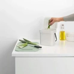 Brabantia Sort En Go Afvalemmer 3 Liter Light Grey -Brabantia 87107552132297