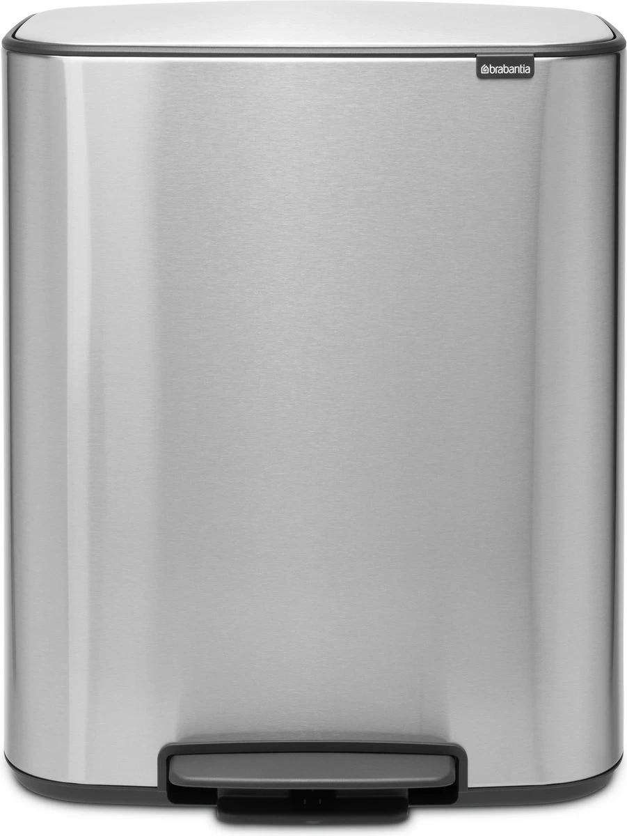 Brabantia Bo Prullenbak - 2 X 30 L - Matt Steel Fingerprint Proof 3 Brabantia Bo Prullenbak - 2 X 30 L - Matt Steel Fingerprint Proof