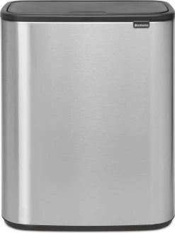 Brabantia Bo Touch Bin Prullenbak - 2 X 30 L - Matt Steel Fingerprint Proof