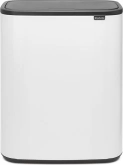 Brabantia Bo Touch Bin Prullenbak - 2 X 30 L - White