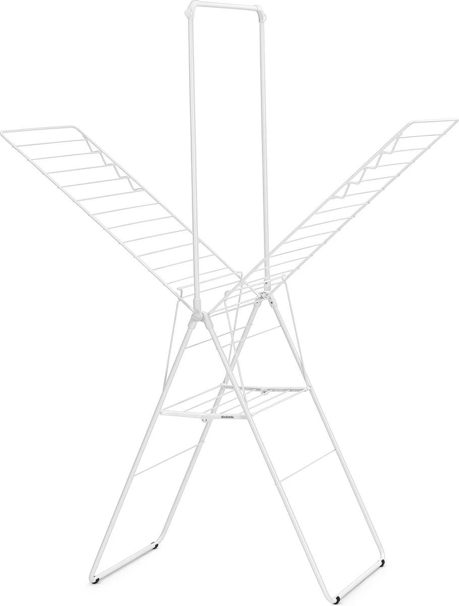 Brabantia HangOn Droogrek Inklapbaar - 25 Meter - Met Stang - White 14 Brabantia HangOn Droogrek Inklapbaar - 25 Meter - Met Stang - White - Afbeelding 12